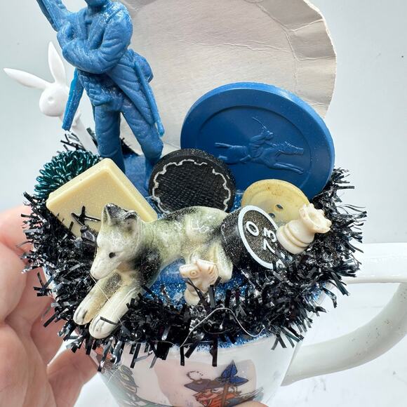 Americana Revolutionary Assemblage Art Piece - Fathers Day Deco - Picture 2 of 7